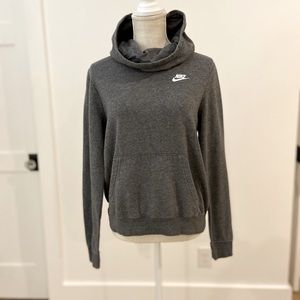 Like New Nike Cowl Neck Style Hoodie, Gray, Size M